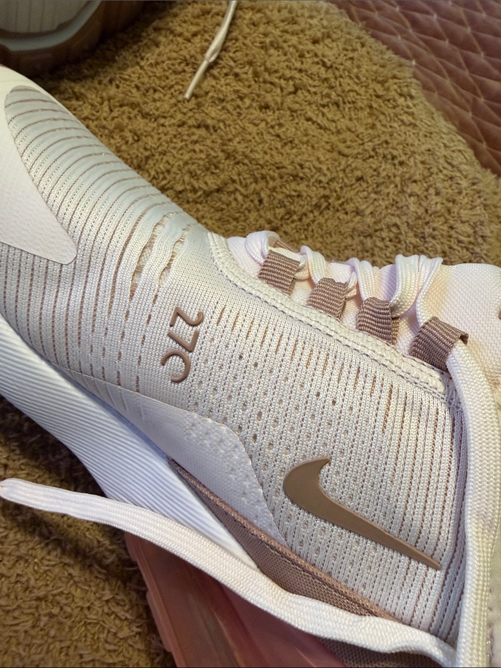 Nike Air Women's Sneakers in Blush Pink with Peach Air Unit Size 8 - Picture 8 of 9
